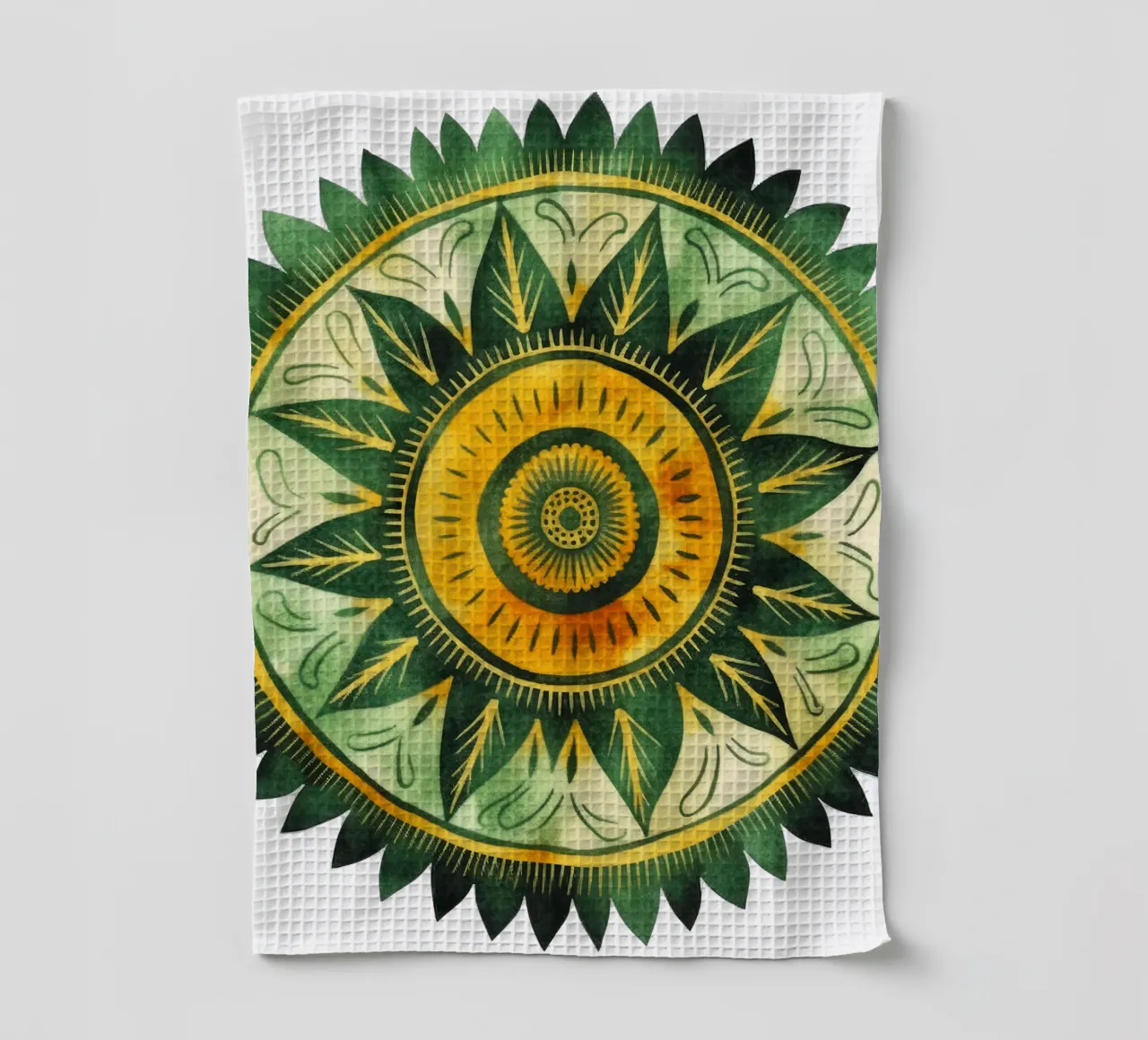 Mandala verde canovaccio da cucina da Spiritual Touch