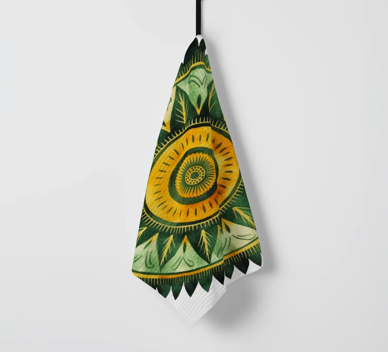 Mandala verde canovaccio da cucina da Spiritual Touch