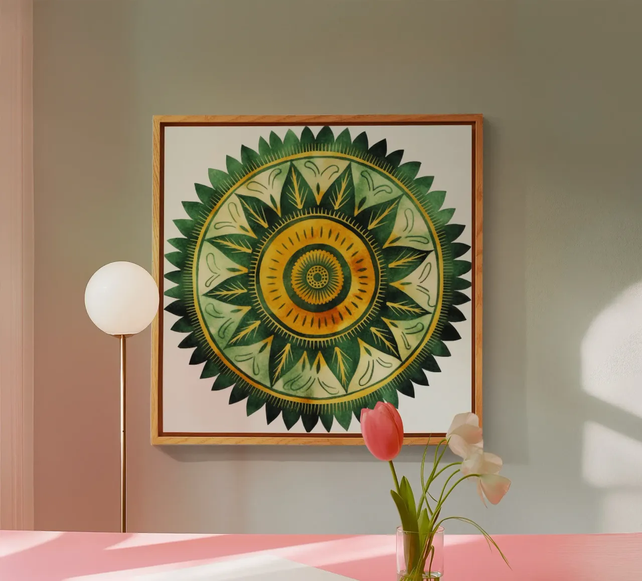 Mandala verde plexiglass da Spiritual Touch