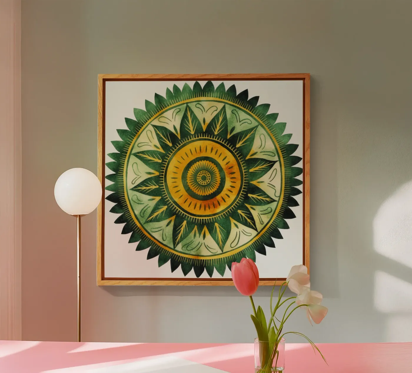 Mandala vert plexiglas de Spiritual Touch