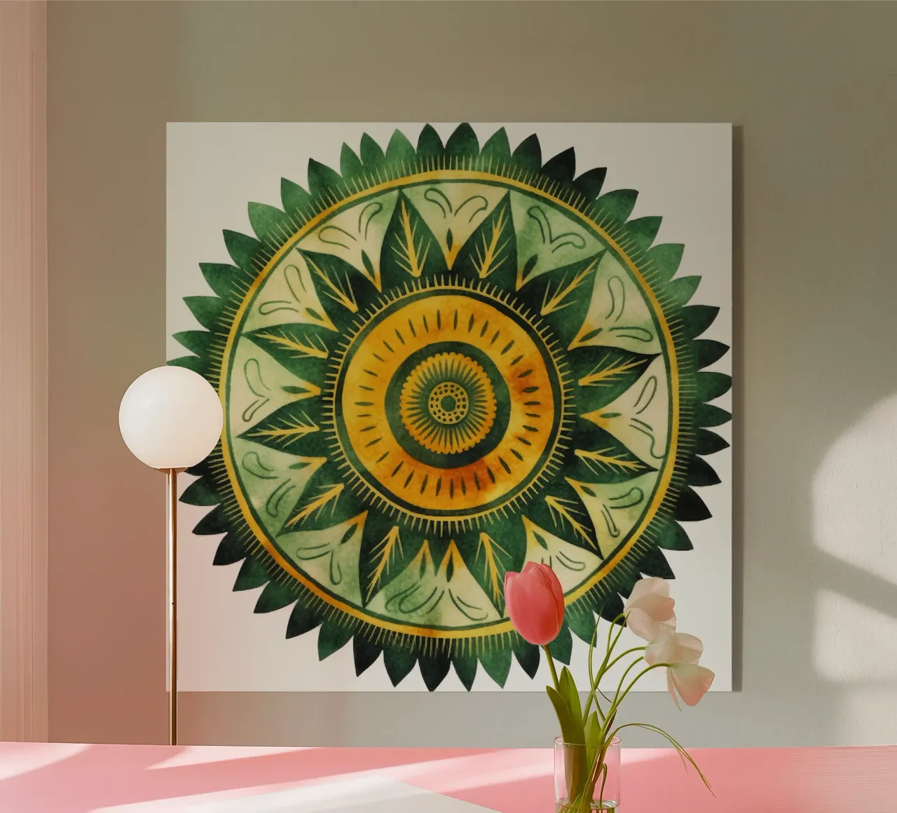 Mandala verde plexiglass da Spiritual Touch