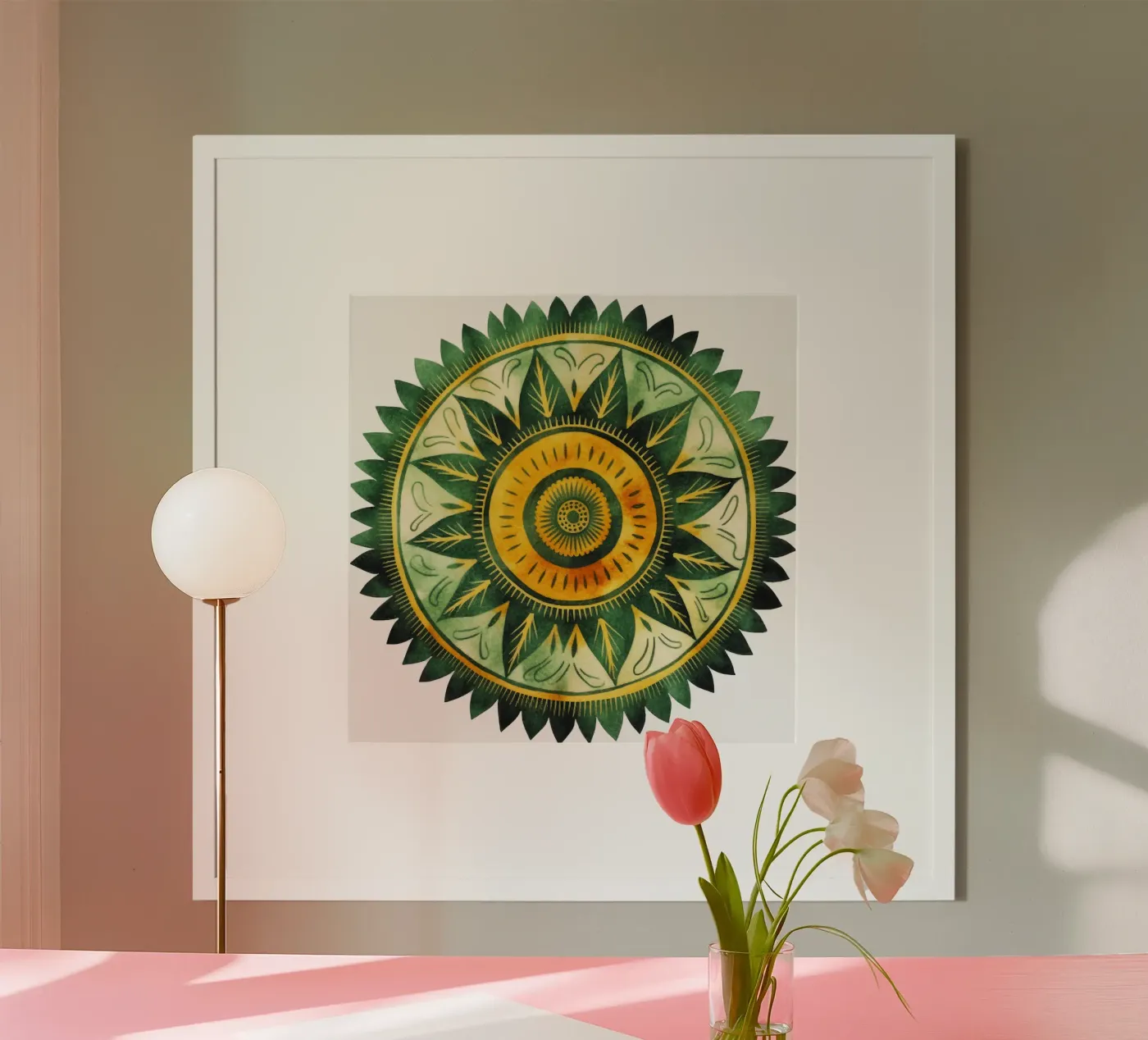 Green Mandala poster by Spiritual Touch