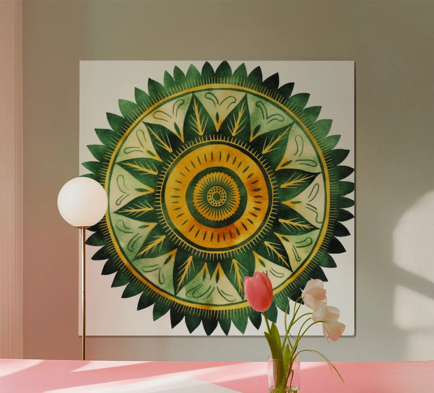 Green Mandala poster by Spiritual Touch