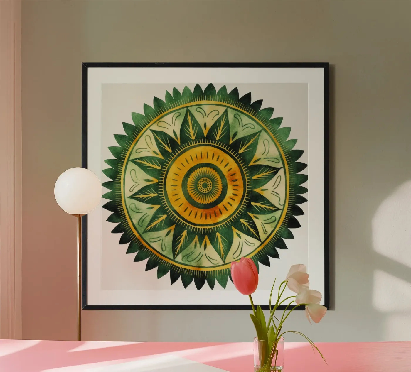 Green Mandala poster by Spiritual Touch