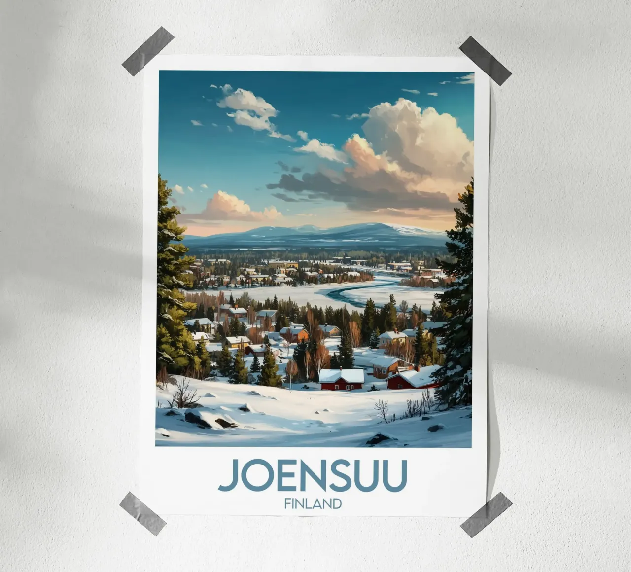Affiche Joensuu poster da Frame the World