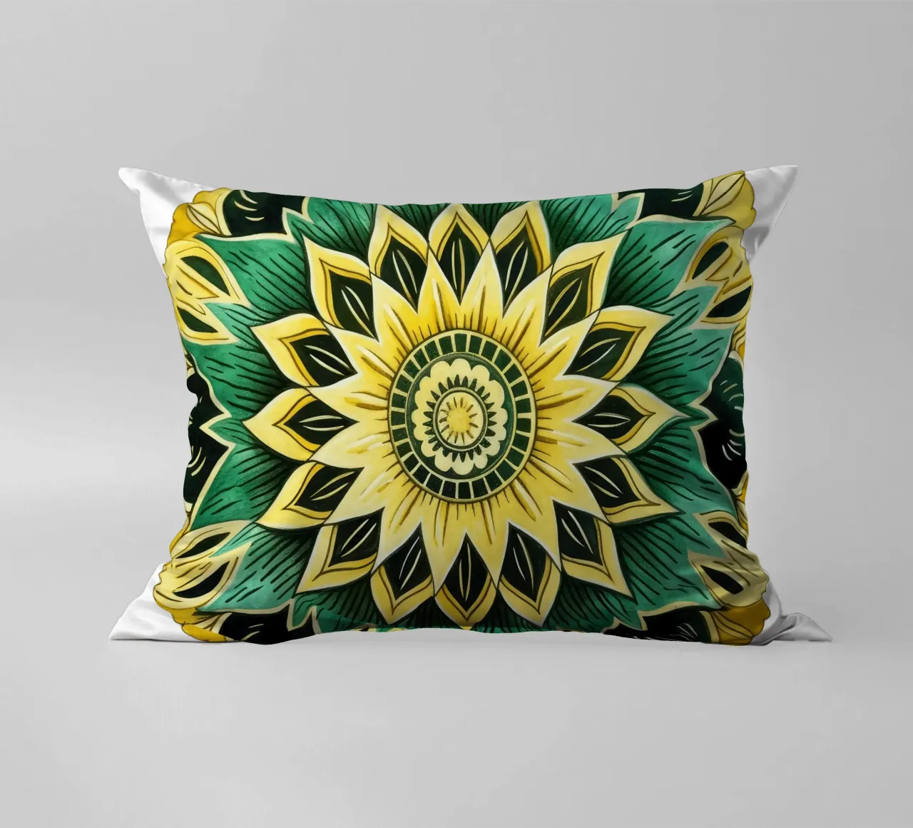 Mandala verde cuscino da Spiritual Touch