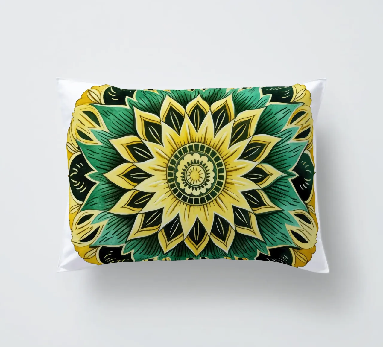 Mandala verde cuscino da Spiritual Touch