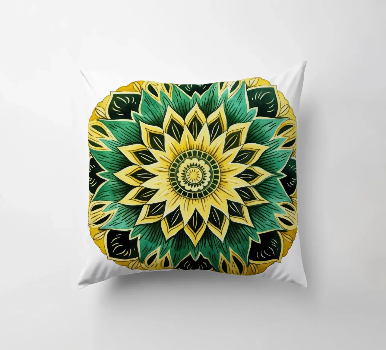 Mandala verde cuscino da Spiritual Touch
