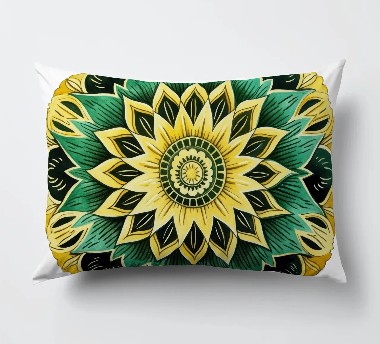 Mandala verde cuscino da Spiritual Touch