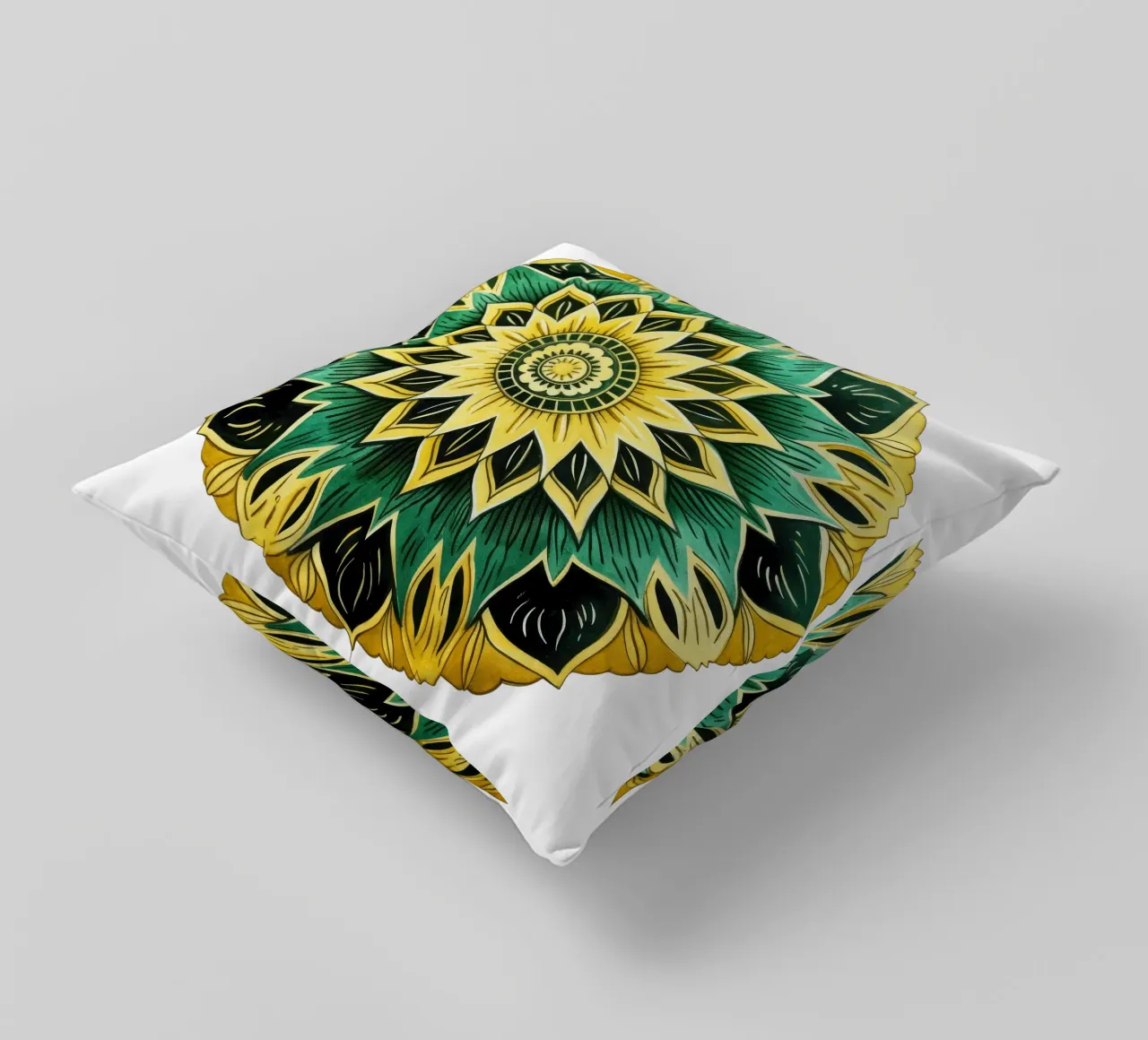 Mandala verde cuscino da Spiritual Touch