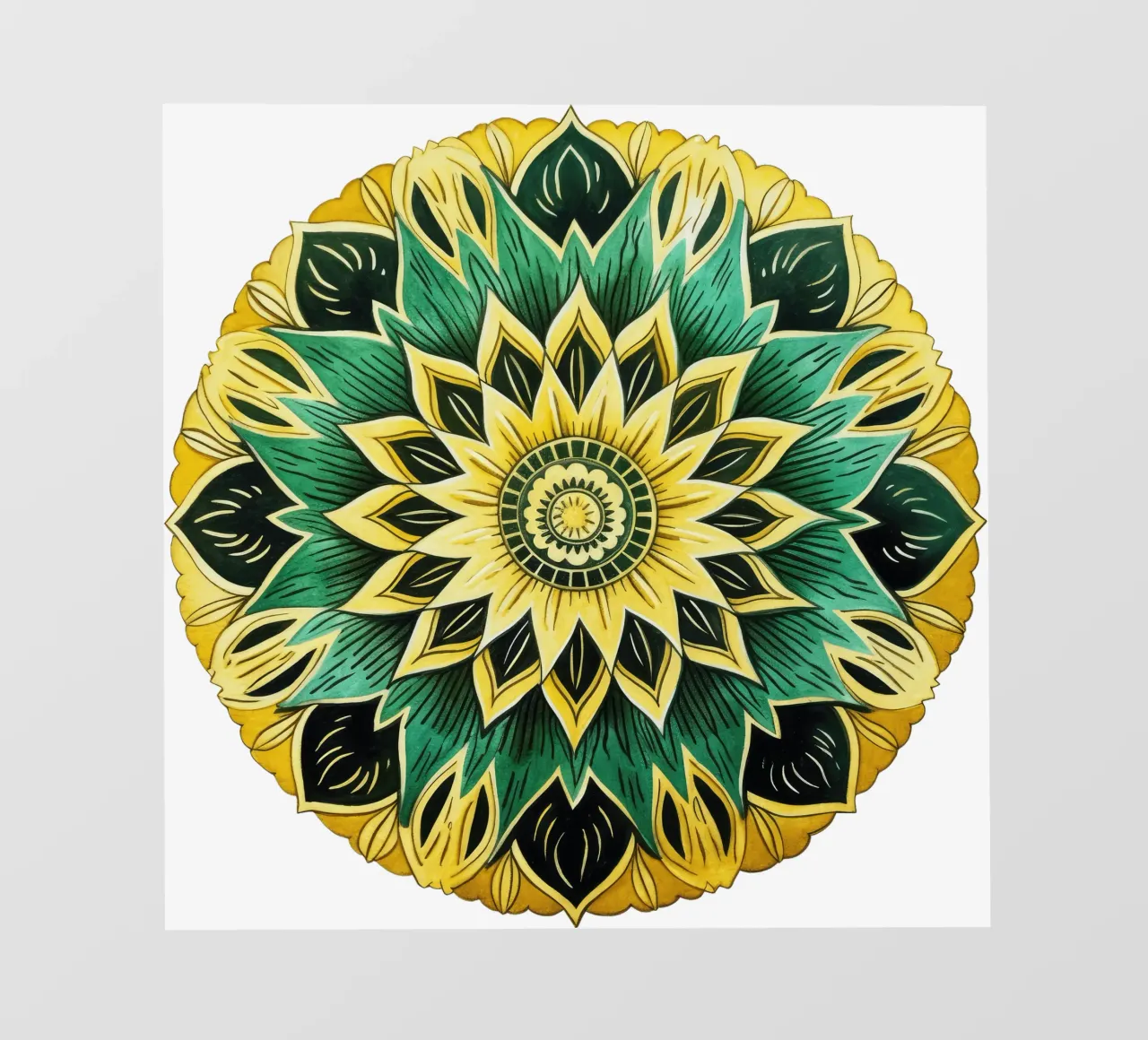 Mandala verde pellicola backlit da Spiritual Touch