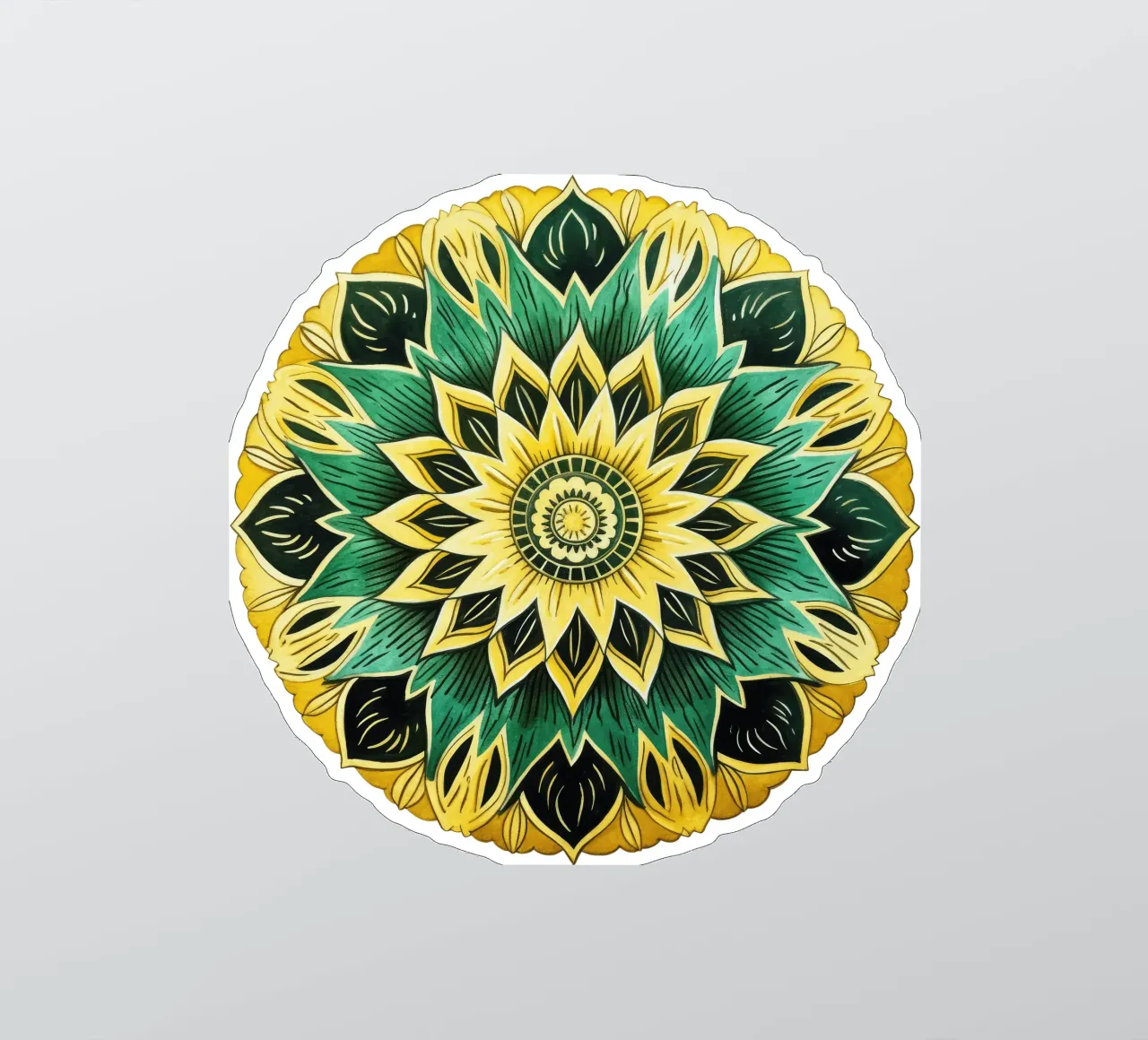 Grünes Mandala Sticker von Spiritual Touch