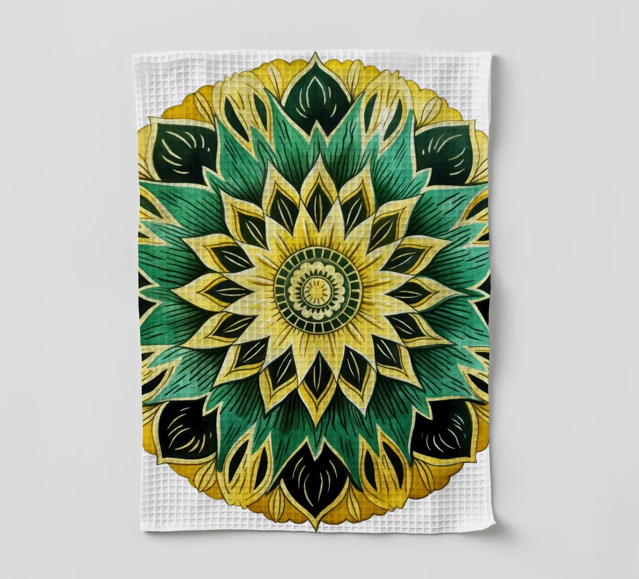 Mandala verde canovaccio da cucina da Spiritual Touch