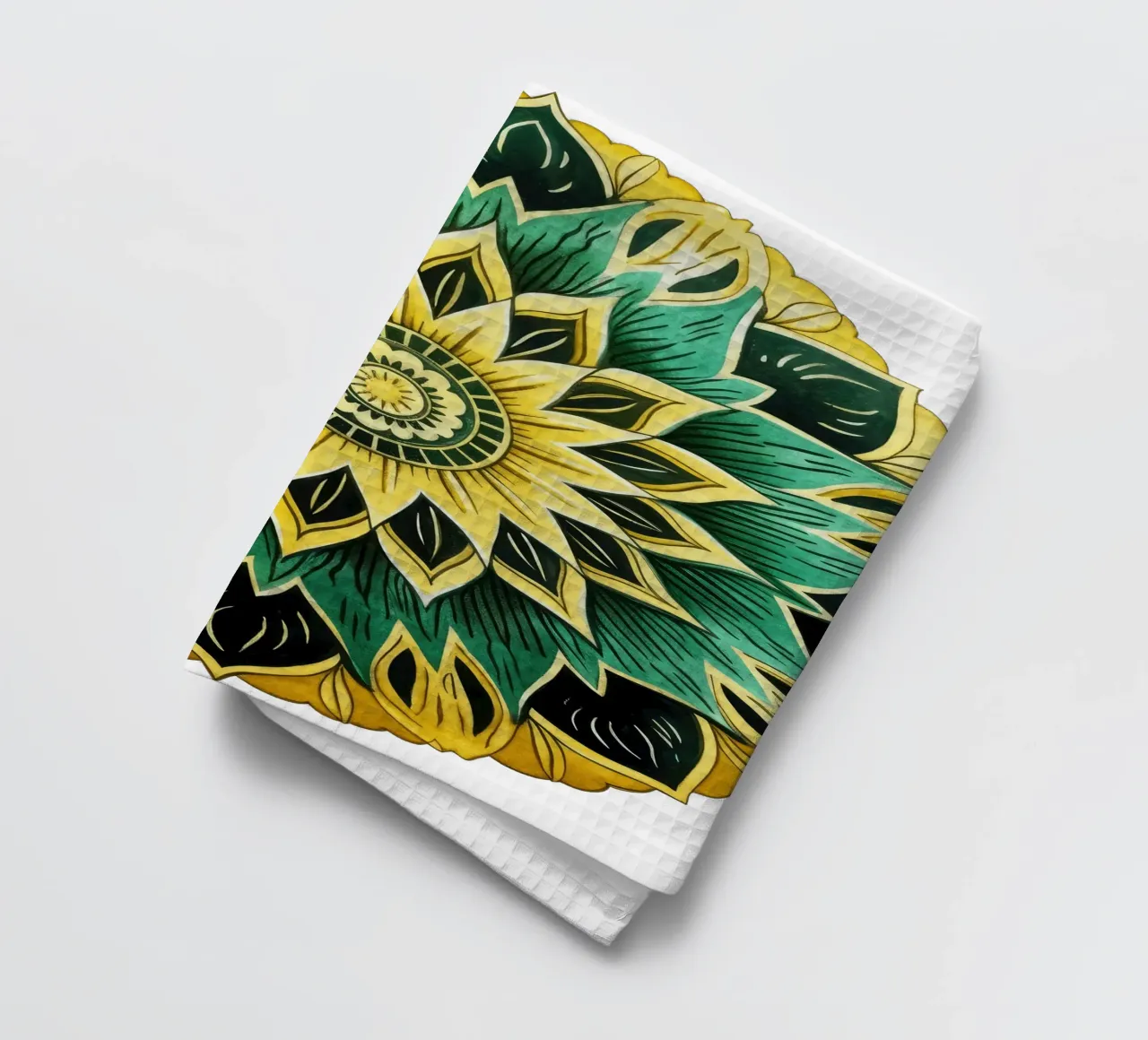 Mandala verde canovaccio da cucina da Spiritual Touch