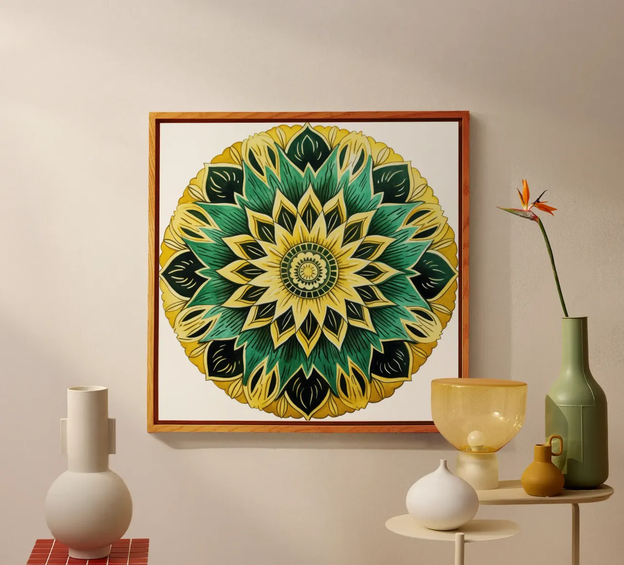 Mandala verde plexiglass da Spiritual Touch