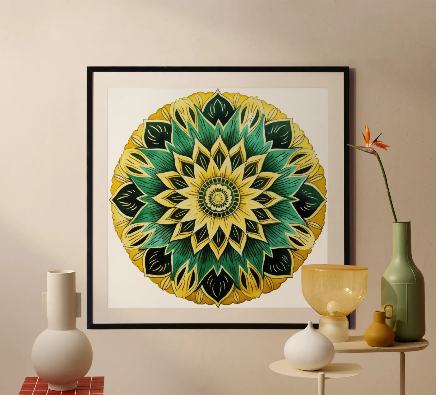 Green Mandala poster da Spiritual Touch