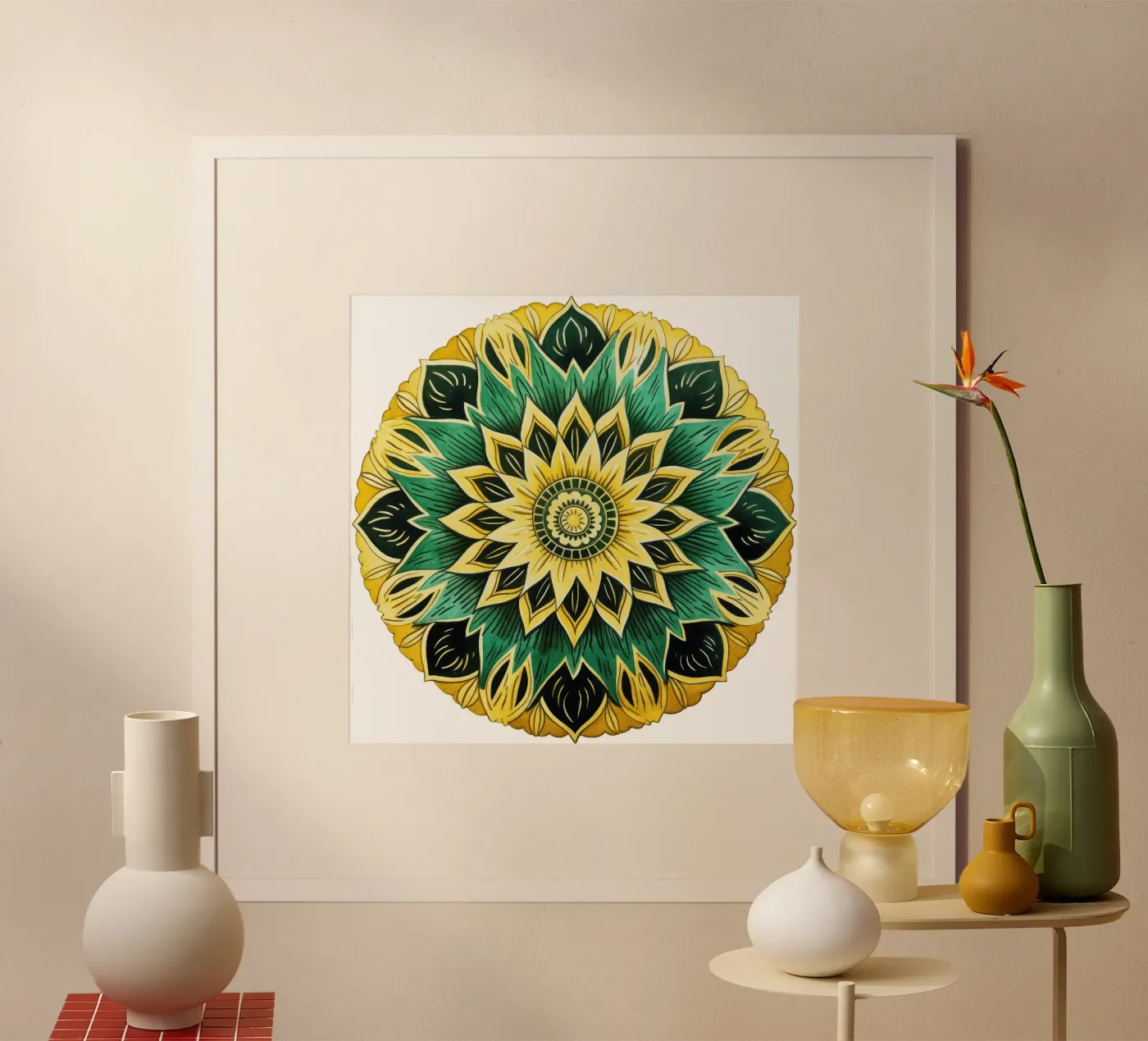Green Mandala poster da Spiritual Touch
