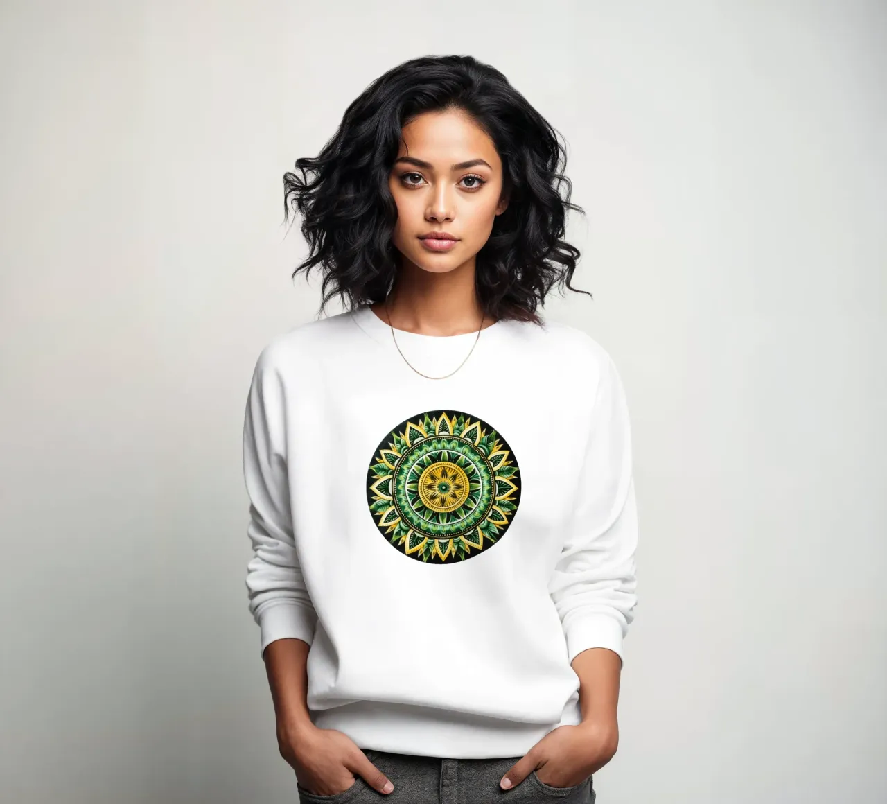 Mandala verde felpa da Spiritual Touch
