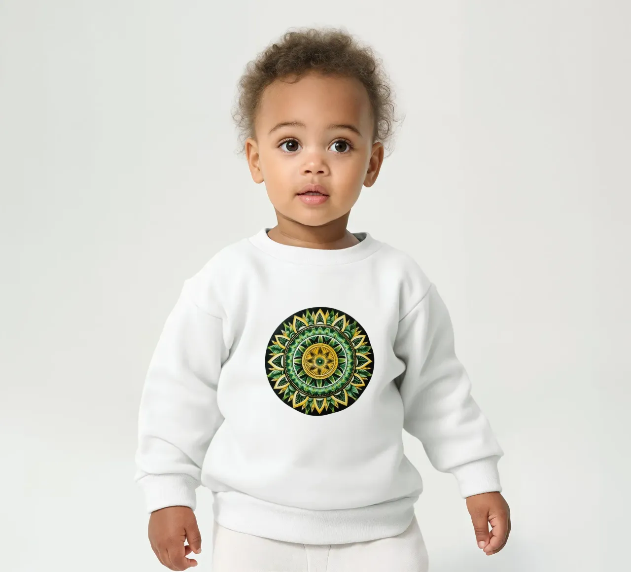 Mandala verde felpa neonato da Spiritual Touch