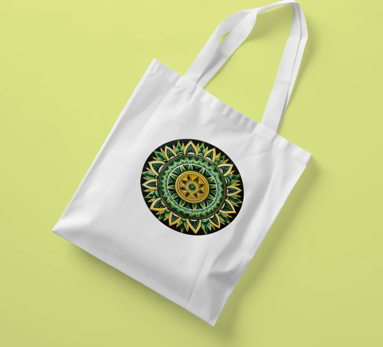 Mandala verde borsa in juta da Spiritual Touch