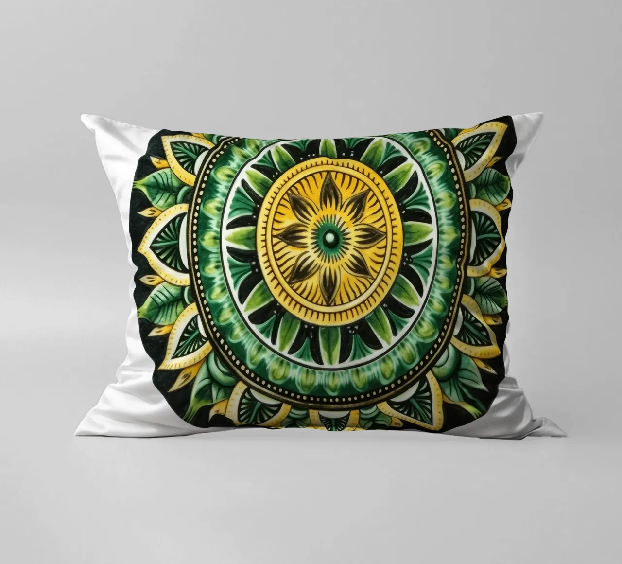 Mandala verde cuscino da Spiritual Touch