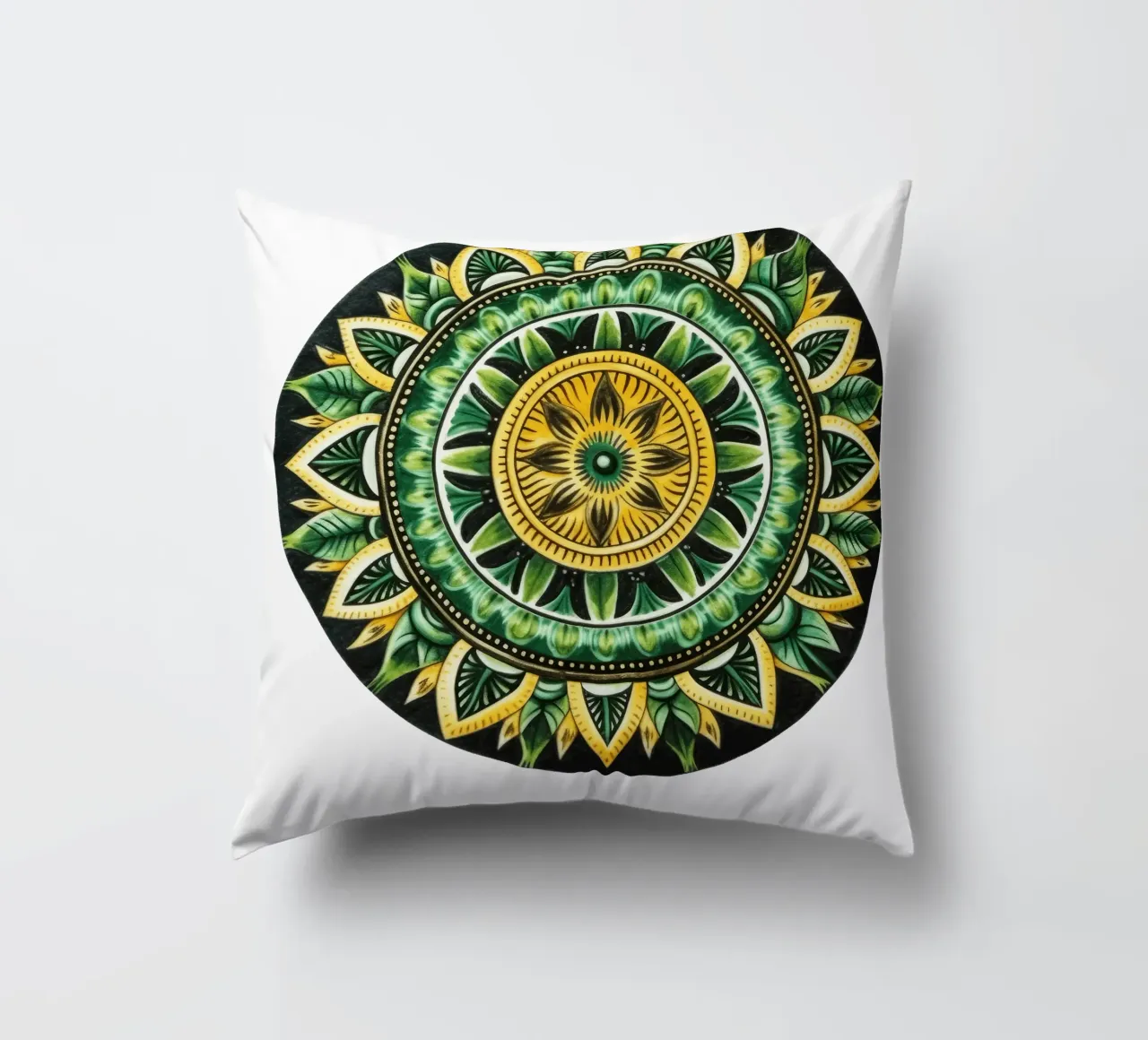 Mandala verde cuscino da Spiritual Touch