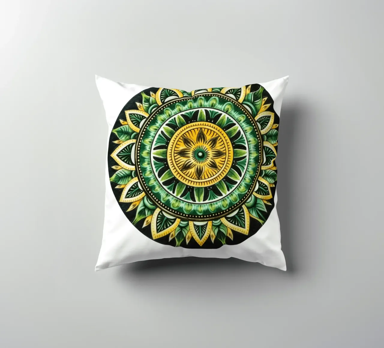 Mandala verde cuscino da Spiritual Touch