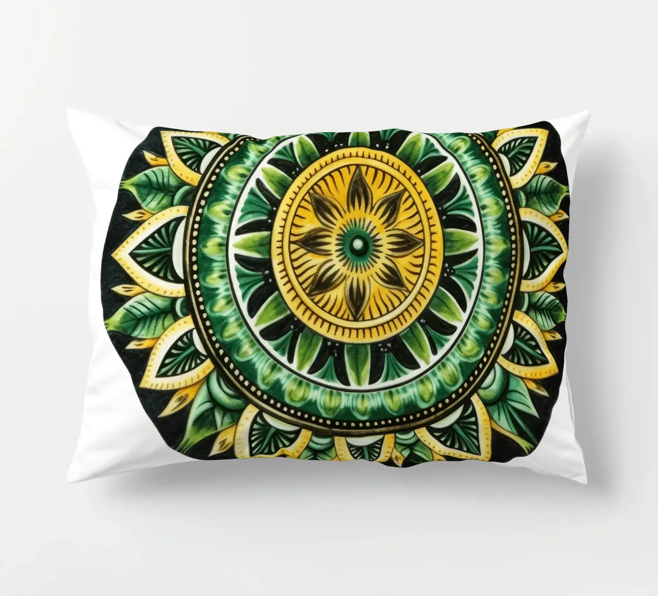 Mandala verde cuscino da Spiritual Touch