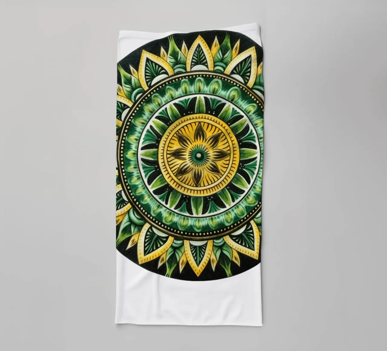 Mandala verde asciugamano da bagno da Spiritual Touch