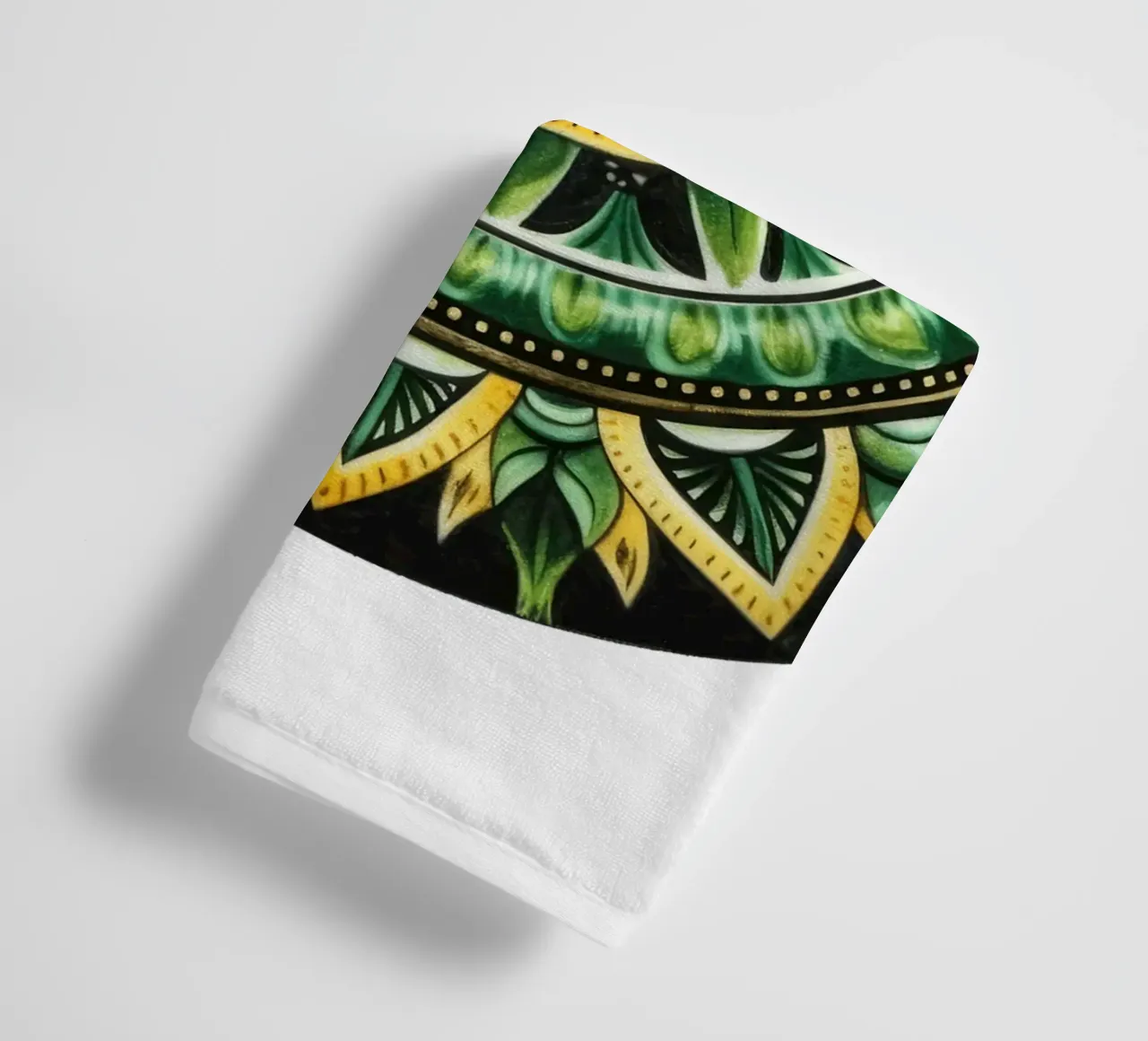 Mandala verde asciugamano da bagno da Spiritual Touch