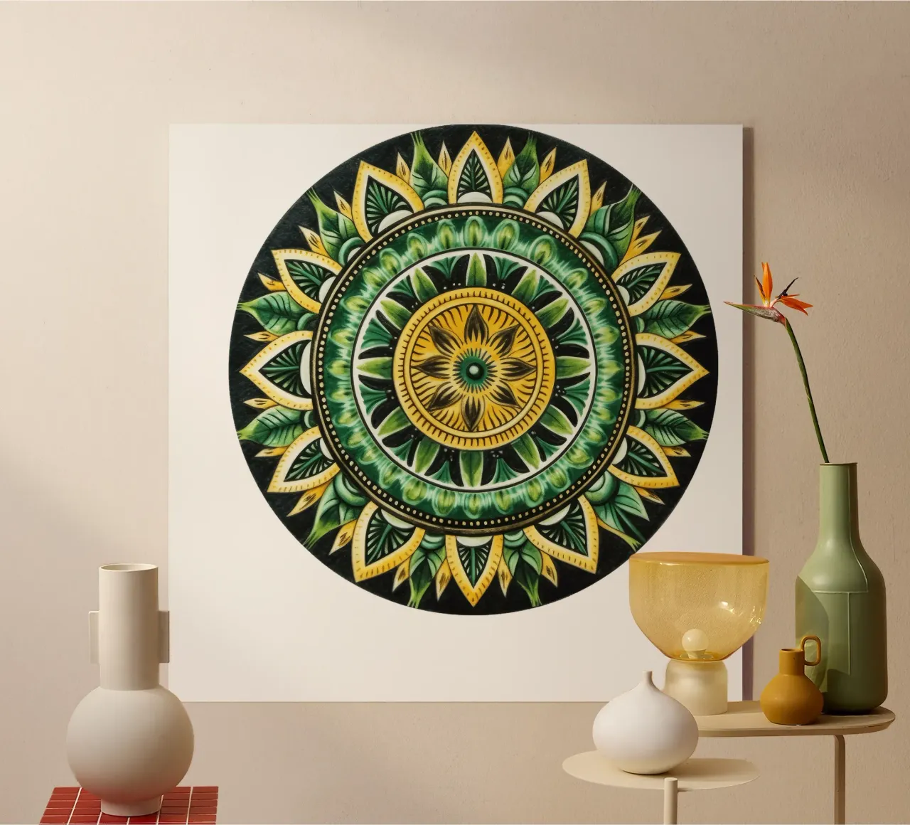 Mandala verde plexiglass da Spiritual Touch