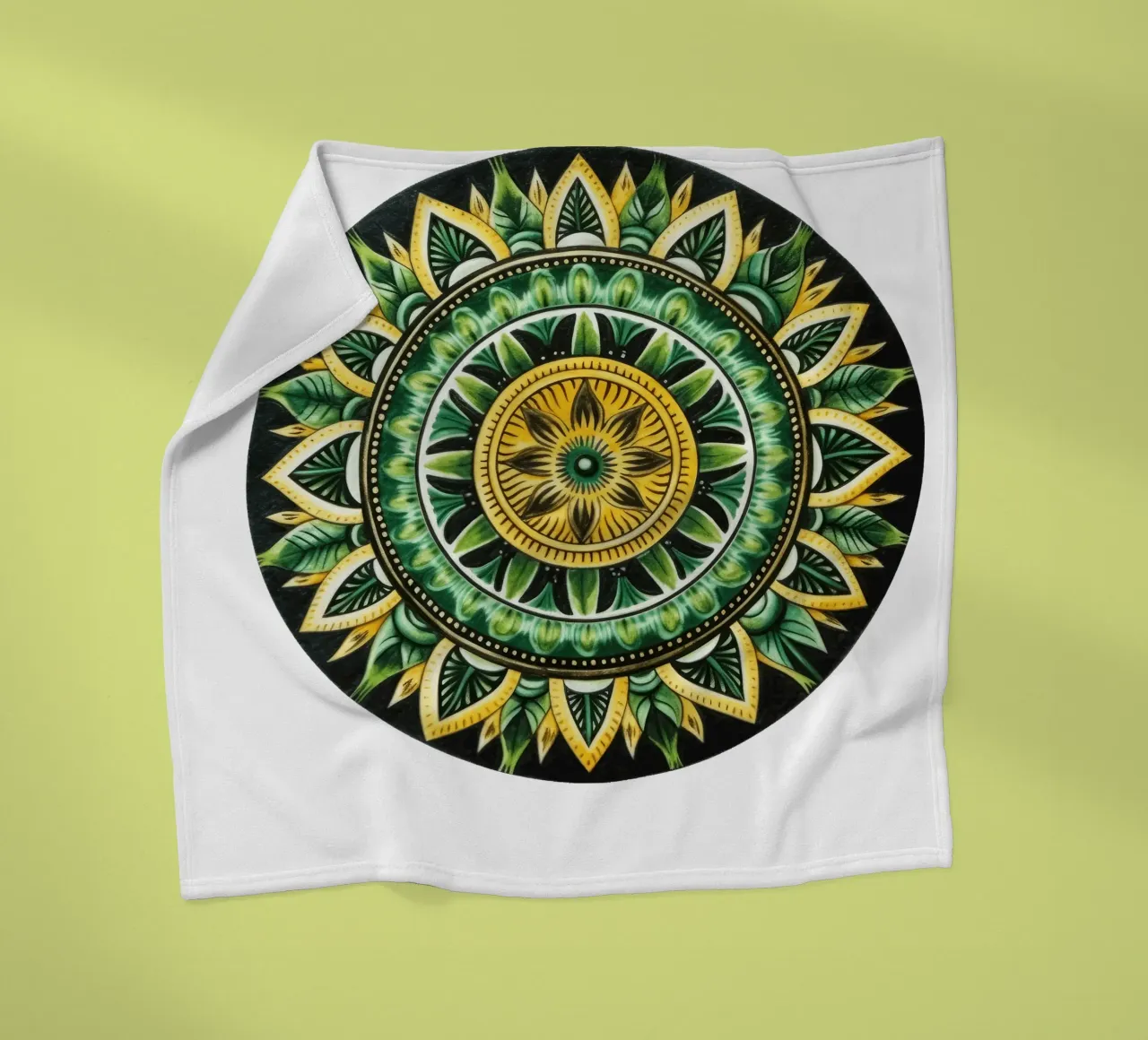 Mandala verde coperta in pile da Spiritual Touch