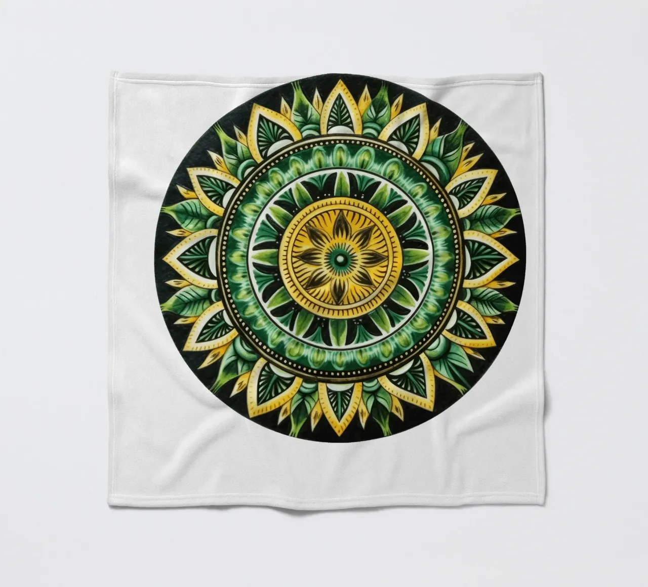 Mandala verde coperta in pile da Spiritual Touch