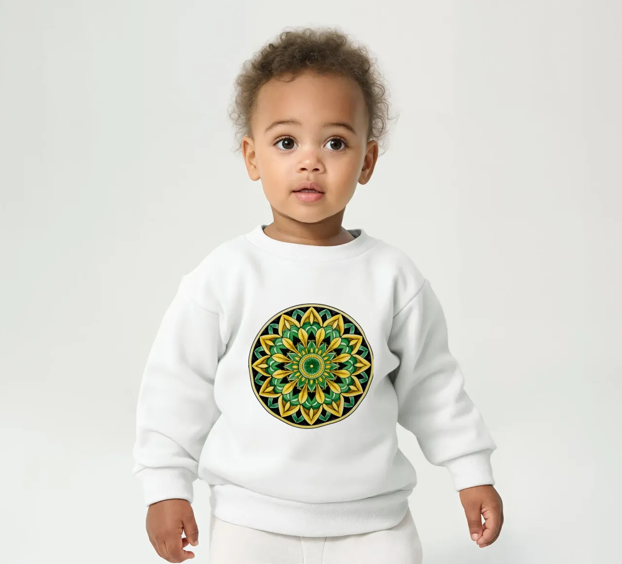 Mandala verde felpa neonato da Spiritual Touch