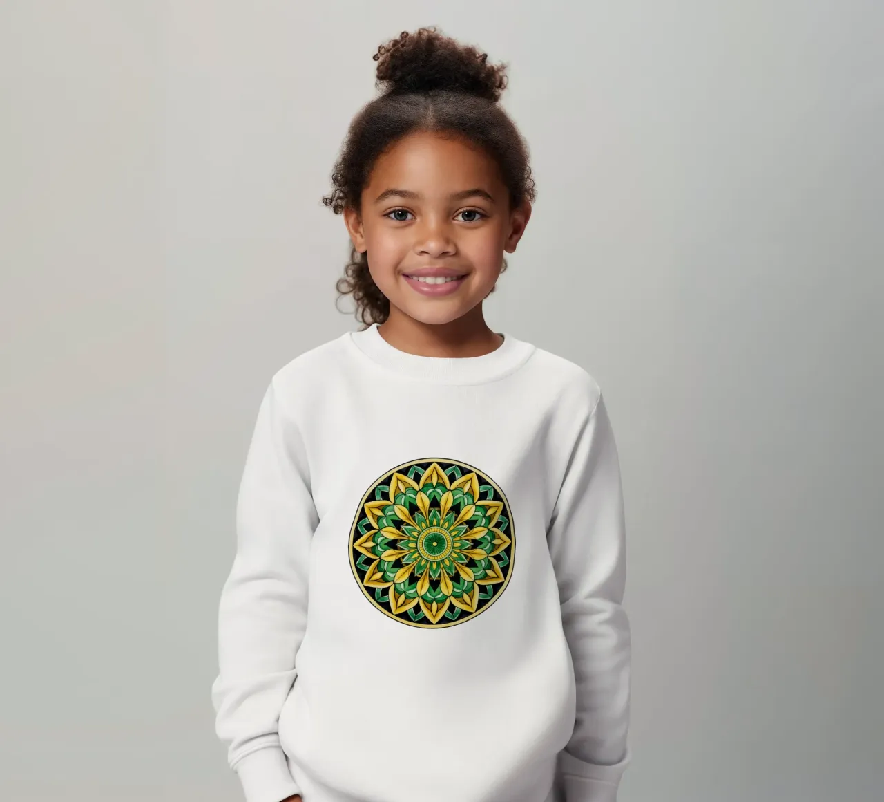 Mandala verde felpa bambino da Spiritual Touch