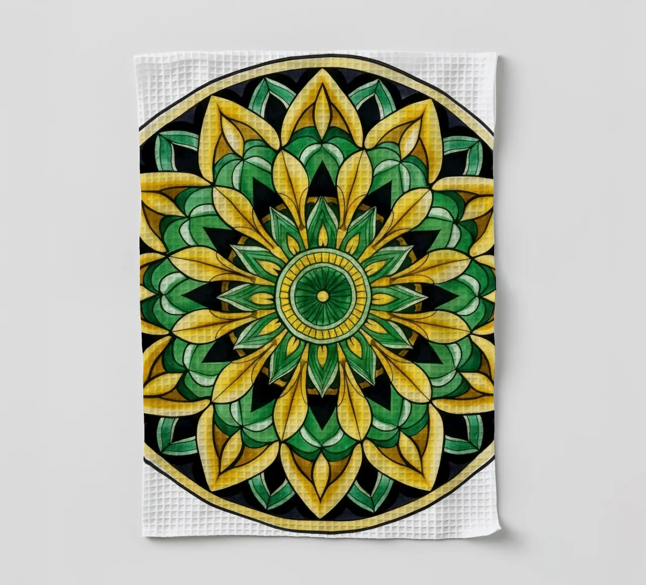Mandala verde canovaccio da cucina da Spiritual Touch