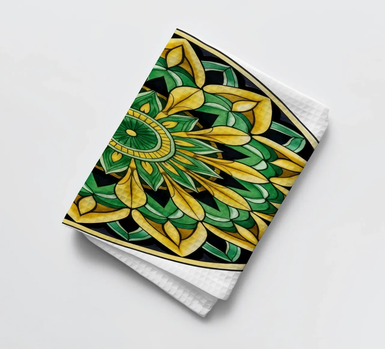 Mandala verde canovaccio da cucina da Spiritual Touch