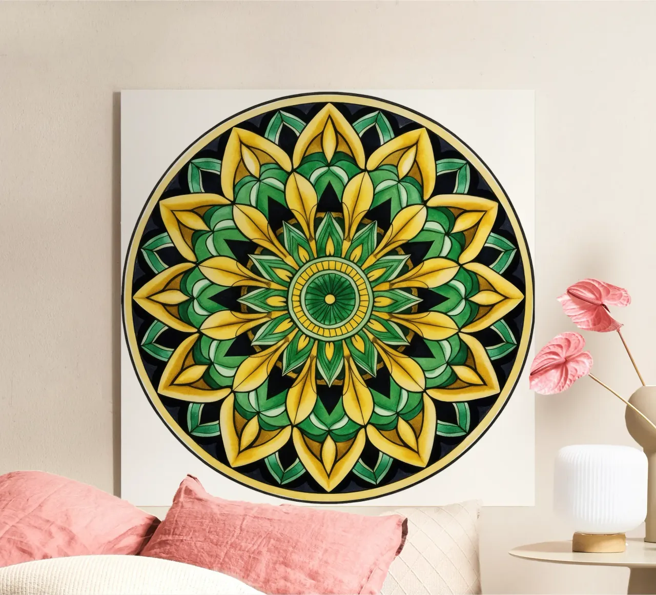 Mandala verde plexiglass da Spiritual Touch