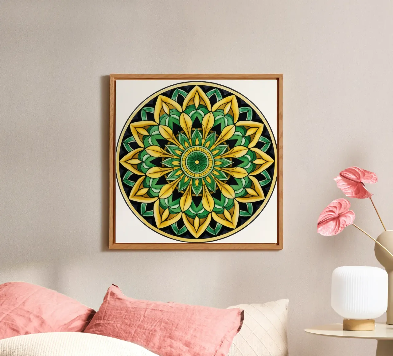 Mandala verde alluminio dibond da Spiritual Touch
