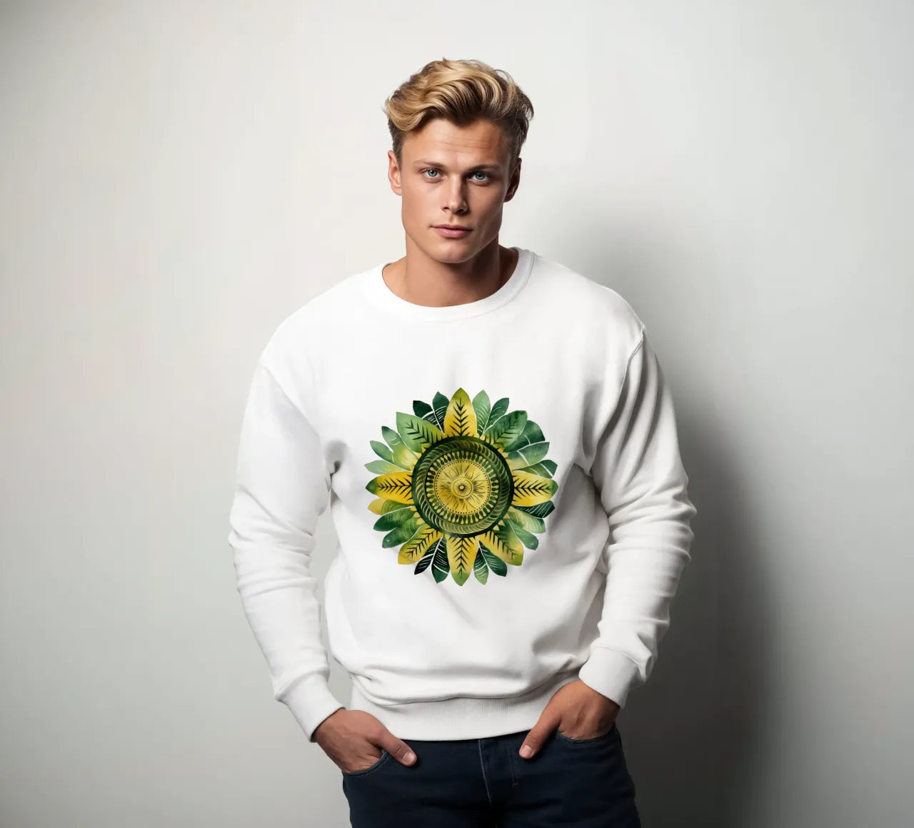 Mandala verde felpa da Spiritual Touch