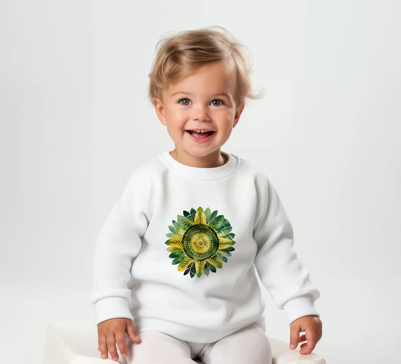 Mandala verde felpa neonato da Spiritual Touch