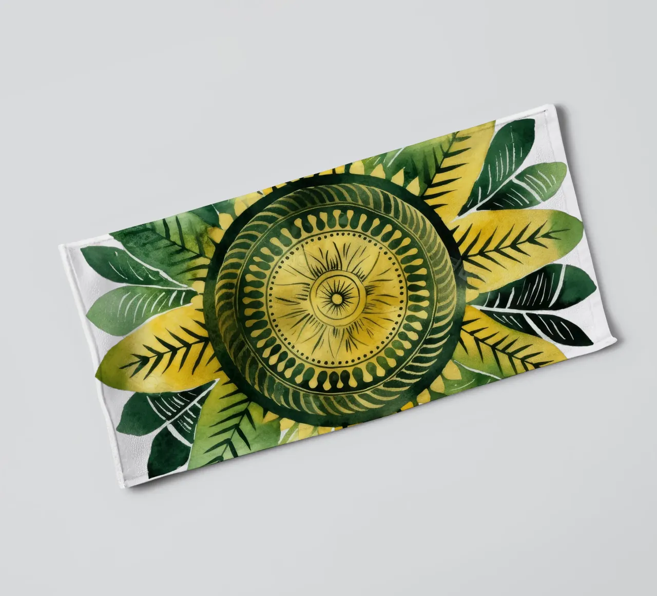 Mandala verde asciugamano da bagno da Spiritual Touch
