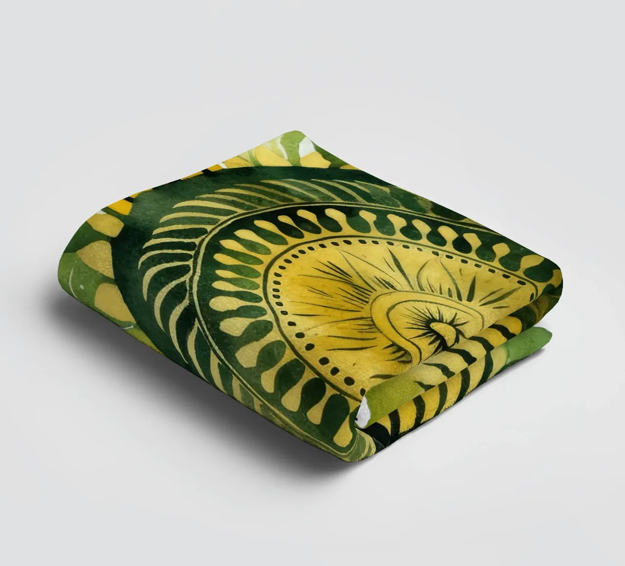 Mandala verde asciugamano da bagno da Spiritual Touch