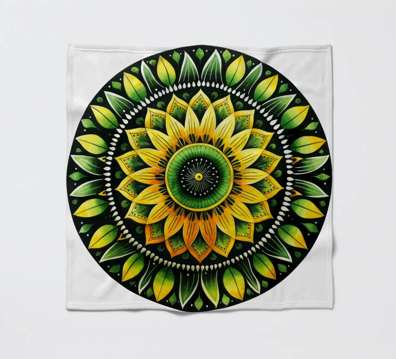 Mandala verde coperta in pile da Spiritual Touch