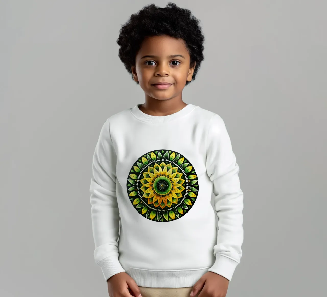 Mandala verde felpa bambino da Spiritual Touch