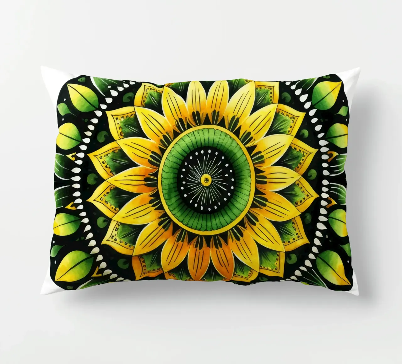 Mandala verde cuscino da Spiritual Touch