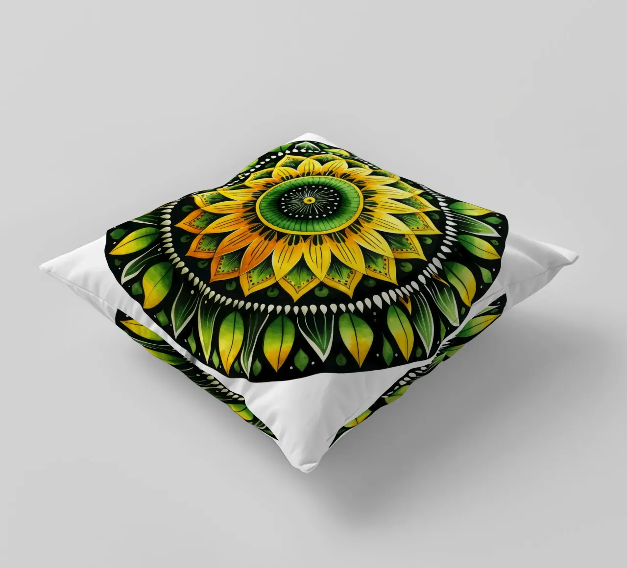 Mandala verde cuscino da Spiritual Touch