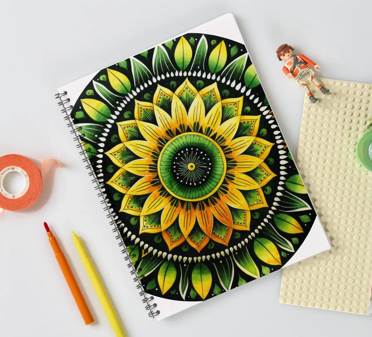 Mandala verde diario ad anelli da Spiritual Touch