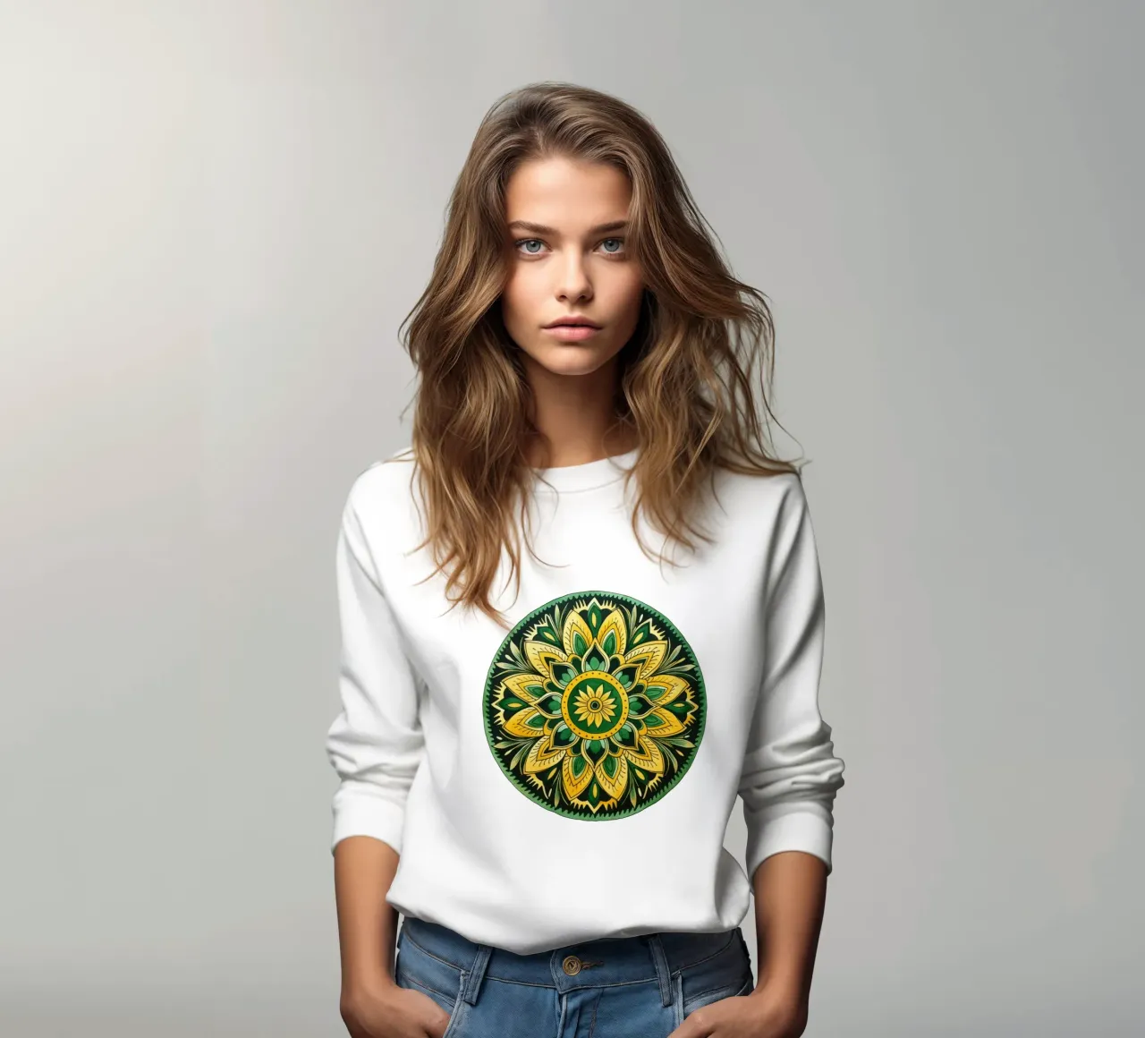 Mandala verde felpa da Spiritual Touch