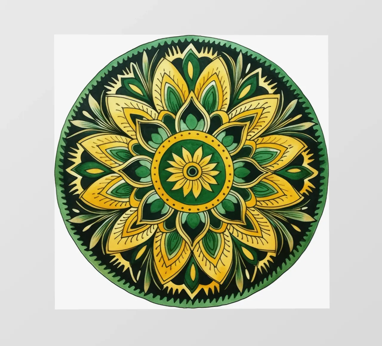 Mandala verde telo in pvc da Spiritual Touch